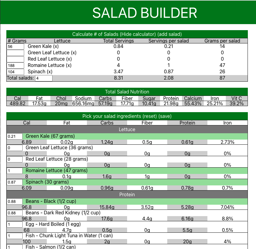 Salad Builder